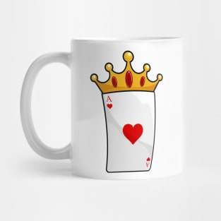 Hearts Ace with Queen Crown Mug